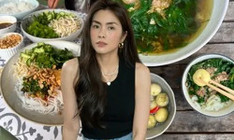 Bữa ăn dân dã Hà Tăng nấu cho con trai tỷ phú Johnathan Hạnh Nguyễn
