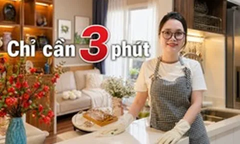 Mẹ 2 con ở Hà Nội biến căn bếp chưa đầy 3m2 thành không gian gọn gàng với 3 phút dọn dẹp "thần tốc" sau mỗi bữa ăn