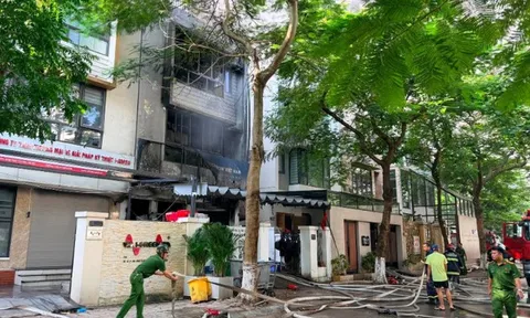 Cháy nhà liền kề ở Khu đô thị Phùng Khoang, Hà Nội