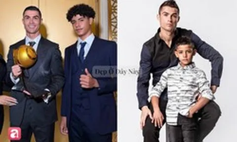 Visual của con trai Ronaldo: 16 tuổi đã cao gần 1m9, cơ bắp cuồn cuộn, mặc gì cũng đẹp