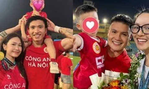 Chu Thanh Huyền đọ sắc với Doãn Hải My trong ngày đội bóng của Quang Hải, Văn Hậu giành Siêu cúp quốc gia