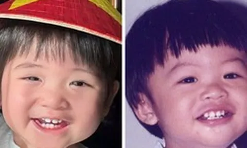 Gin Tuấn Kiệt khoe ảnh ngày nhỏ, giống con gái hiện tại đến 100%