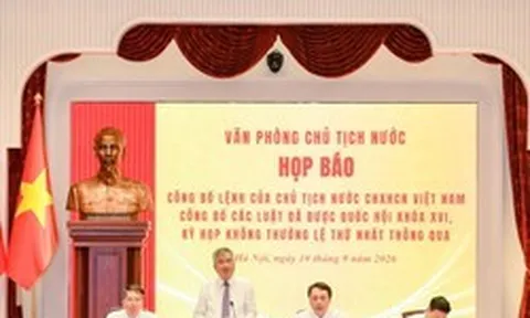Công bố Lệnh của Chủ tịch nước về Luật sửa đổi, bổ sung một số điều của Luật Ngân hàng Nhà nước Việt Nam, Luật Phòng, chống rửa tiền và Luật Các tổ chức tín dụng