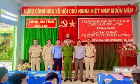 Trang bị kỹ năng lái xe mô tô, xe gắn máy an toàn cho học sinh và lực lượng chức năng ở thôn làng