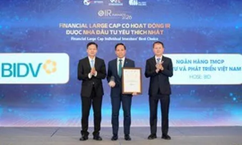 BIDV vào Top 3 doanh nghiệp yêu thích nhất IR Awards 2026
