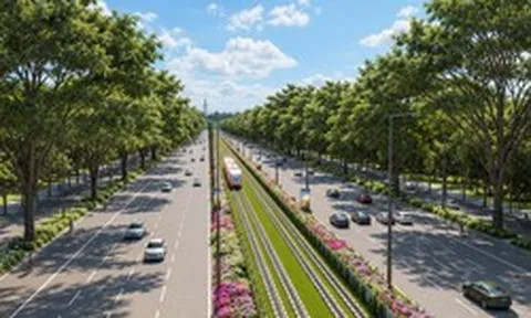 Việt Nam sắp có đại lộ 10 làn xe tích hợp tàu điện nhẹ đầu tiên, là trục xương sống kết nối sân bay và trung tâm: Chỉ vài tháng nữa sẽ thông tuyến