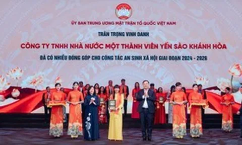 Yến sào Khánh Hòa đón nhận Biểu dương về công tác an sinh xã hội giai đoạn 2024 - 2026