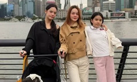 3 con gái của Phạm Quỳnh Anh giống mẹ cùng 1 khuôn, chị cả nay đã cao hơn mẹ, trổ mã xinh đẹp ai cũng ngỡ ngàng
