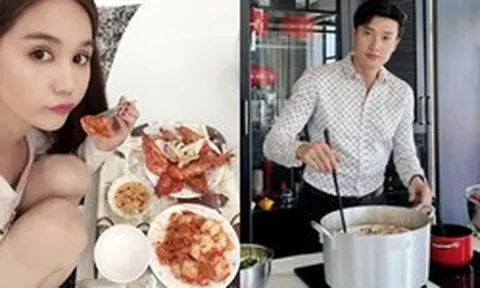 Mâm cơm nhà của Quốc Trường và Ngọc Trinh