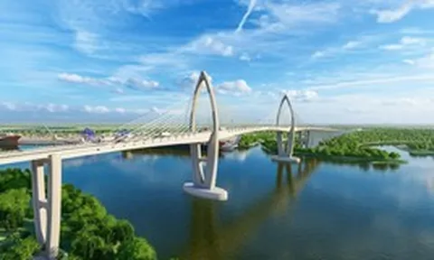 Việt Nam đang xây cây cầu gần 5.000 tỷ đồng, có nhịp chính dài 250m, trụ tháp cao tương đương tòa nhà 40 tầng: Nằm trên trục giao thông kết nối tới siêu đô thị lấn biển rộng 2.870 ha của tỷ phú Phạm Nhật Vượng