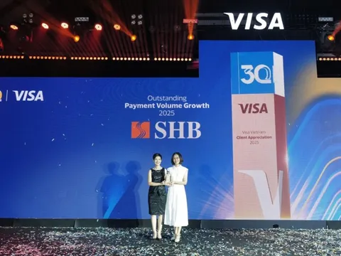 SHB lần thứ hai được VISA vinh danh “Ngôi sao tăng trưởng thẻ năm 2025”
