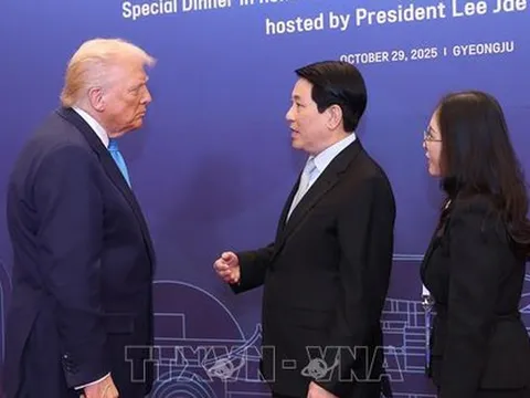 Chủ tịch nước Lương Cường gặp Tổng thống Hoa Kỳ Donald Trump