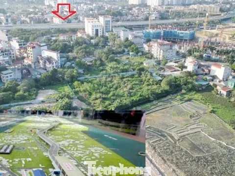 Hình hài khu depot tuyến metro Nam Thăng Long - Trần Hưng Đạo sau 1 tháng thi công