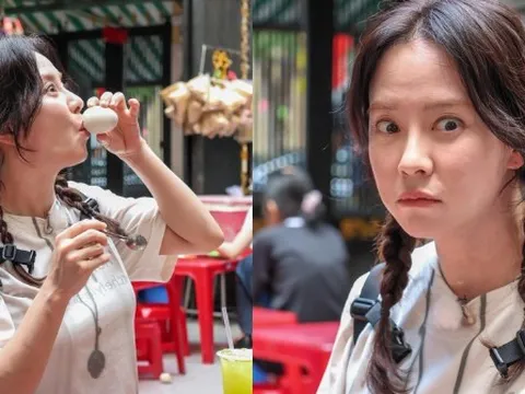 Song Ji Hyo ăn thử món kinh dị "khó nuốt" của người Việt, phản ứng sau đó mới bất ngờ