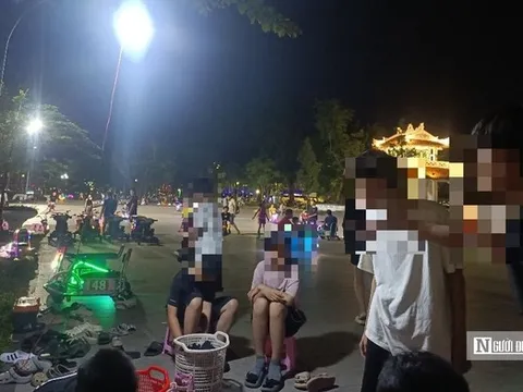 Tranh cãi về việc cho thuê xe điện trẻ em trong công viên ở Huế