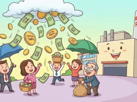 Một công ty sắp chốt danh sách trả cổ tức tiền mặt tỷ lệ 100%