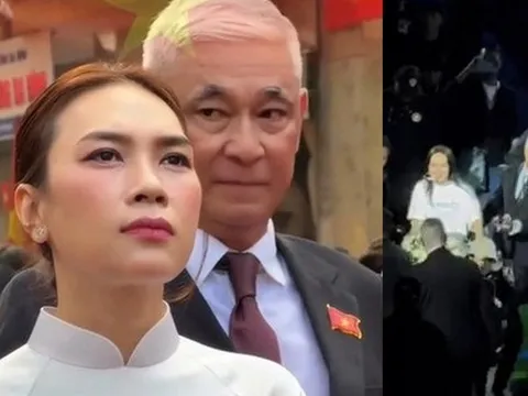 Vệ sĩ lớn tuổi chạy theo Mỹ Tâm lúc nửa đêm ở Hà Nội