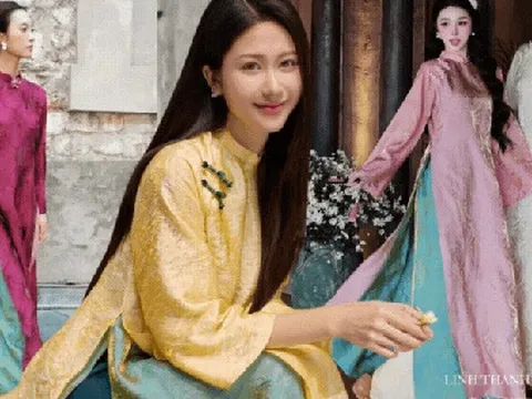 Tâm điểm xu hướng áo dài Tết 2026: Áo dài tà kép (4 tà) nhân đôi vẻ thướt tha, sang chảnh cho phái đẹp