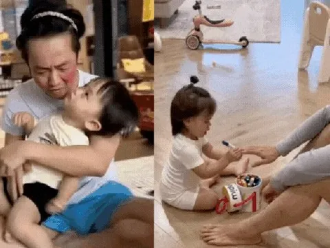 Có là đại gia như Cường Đô La hay CEO như Lâm Thanh Kim thì cũng bị ái nữ mang ra làm búp bê, tô son điểm phấn như thường!