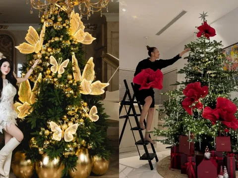 Nhà giàu chơi Noel kiểu gì? Lộ diện cây thông của 1 phú bà "giữ chuỗi đầu tư khủng", đẹp không đối thủ