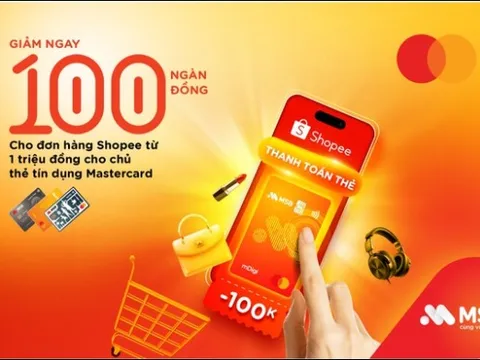 MSB ưu đãi lớn cho chủ thẻ tín dụng dịp cuối năm