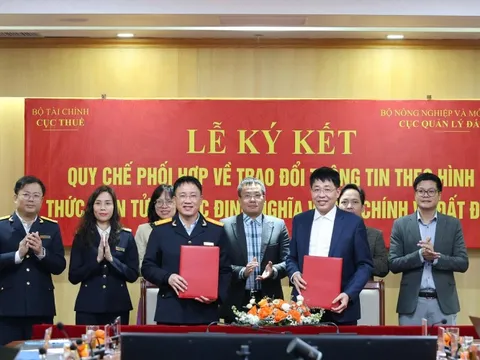 Liên thông dữ liệu điện tử trong xác định nghĩa vụ tài chính về đất đai