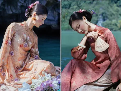 Thương hiệu gây sốt với BST áo dài được khâu tay bởi nghệ nhân bậc thầy: Mỗi đường kim đều tôn vinh nét đài các của người phụ nữ