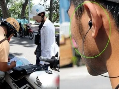 Đeo tai nghe, sử dụng điện thoại khi đi xe máy có thể bị phạt đến 14 triệu đồng