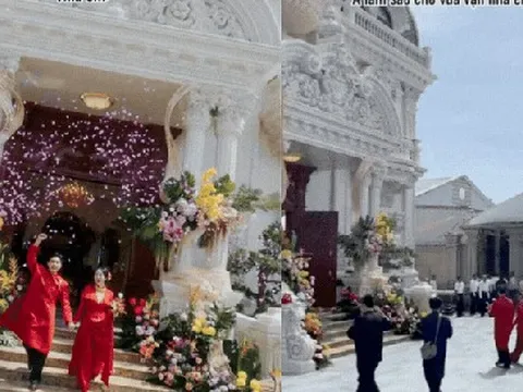 "Cậu cả" Bến Tre cưới vợ: Biệt phủ to nhất vùng được phủ kín bằng 200 loại hoa, cô dâu xinh như công chúa