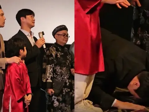 Tổng giám đốc hãng phim quỳ gối mong khán giả ủng hộ 'Mùi phở'