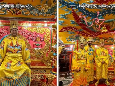 Đỉnh nhất Tết này đích thị là photobooth Suối Tiên khi chỉ tốn 70k đã "được làm vua" khiến khách Tây xếp hàng đăng cơ nườm nượp