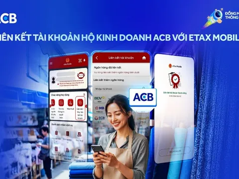 Nhận tiền bán hàng vào tài khoản cá nhân: ACB hỗ trợ kết nối eTax Mobile