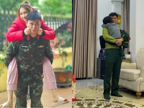 Chồng Đại uý Hoà Minzy: "Anh sẽ cố gắng phấn đấu vì tương lai của chúng ta và các con. Anh yêu em, vợ ơi!"
