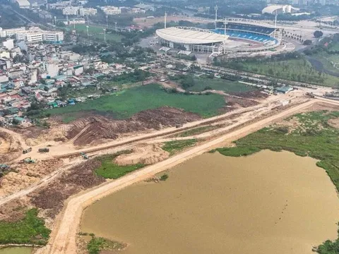 Tăng tốc thi công dự án hồ điều hòa 800 tỷ đồng gần sân Mỹ Đình