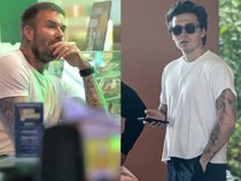 Bắt gặp David Beckham ngồi một mình cô đơn, buồn bã khi cách con trai cả vài bước chân nhưng không thể gặp mặt