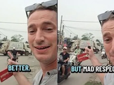 Du khách Tây ấn tượng mạnh với tiếng nhạc từ xe chở rác của Việt Nam