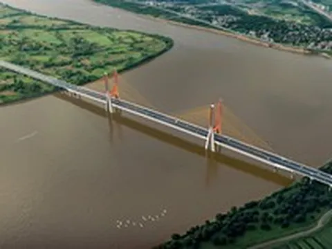 “Siêu cầu” vượt sông Hồng gần 12.000 tỷ nối Hà Nội với Hưng Yên sắp bước vào giai đoạn then chốt sau 8 tháng khởi công