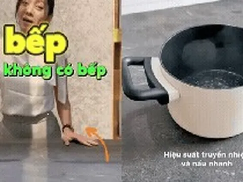 Hội chị em xôn xao với căn bếp có “bếp nấu vô hình”: Nhìn như bàn ăn, đặt nồi ở đâu nấu được ở đó