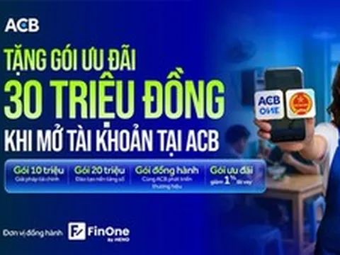 ACB: Triển khai gói ưu đãi đặc biệt 30 triệu cho hộ kinh doanh
