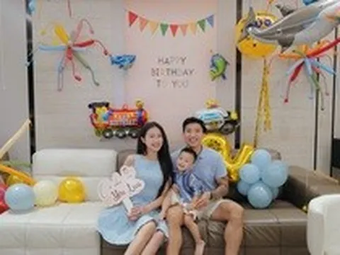 Đoàn Văn Hậu - Doãn Hải My tổ chức sinh nhật ấm áp cho con trai trong biệt thự chục tỷ, khung hình "gấo 3 visual" gây sốt