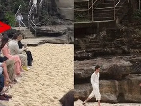 Người đàn ông đi bơi vô tình lạc vào sàn catwalk: Giật sạch spotlight của dàn mẫu, lên sóng truyền hình
