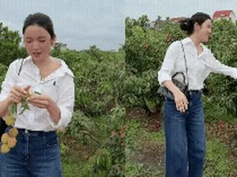 Chu Thanh Huyền gặp sự cố giữa vườn vải