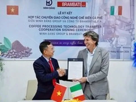 Minh Đăng Group bắt tay Brambati S.p.A đầu tư công nghệ Italy chế biến cà phê 3,5 triệu EUR