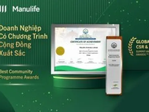 Manulife Việt Nam nhận giải thưởng quốc tế về hoạt động cộng đồng