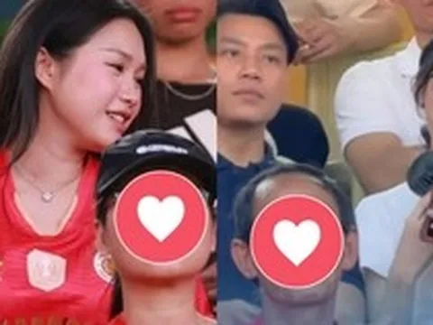 Doãn Hải My đọ sắc cùng Trần Bích Hạnh - vợ Văn Thanh trên khán đài Hàng Đẫy: Nhan sắc "một chín một mười"!