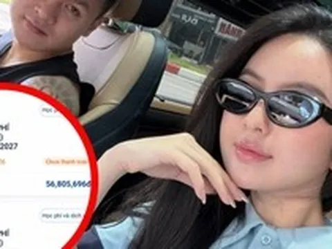 Biên lai gần 57 triệu tiền học mầm non trong 3 tháng của con trai Chu Thanh Huyền gây chú ý