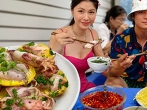 Cả gia đình hotmom Thủy Anh mê tít món bánh "nhỏ mà có võ" này khi du lịch Nha Trang: Ai đi biển cũng phải thử ít nhất một lần!